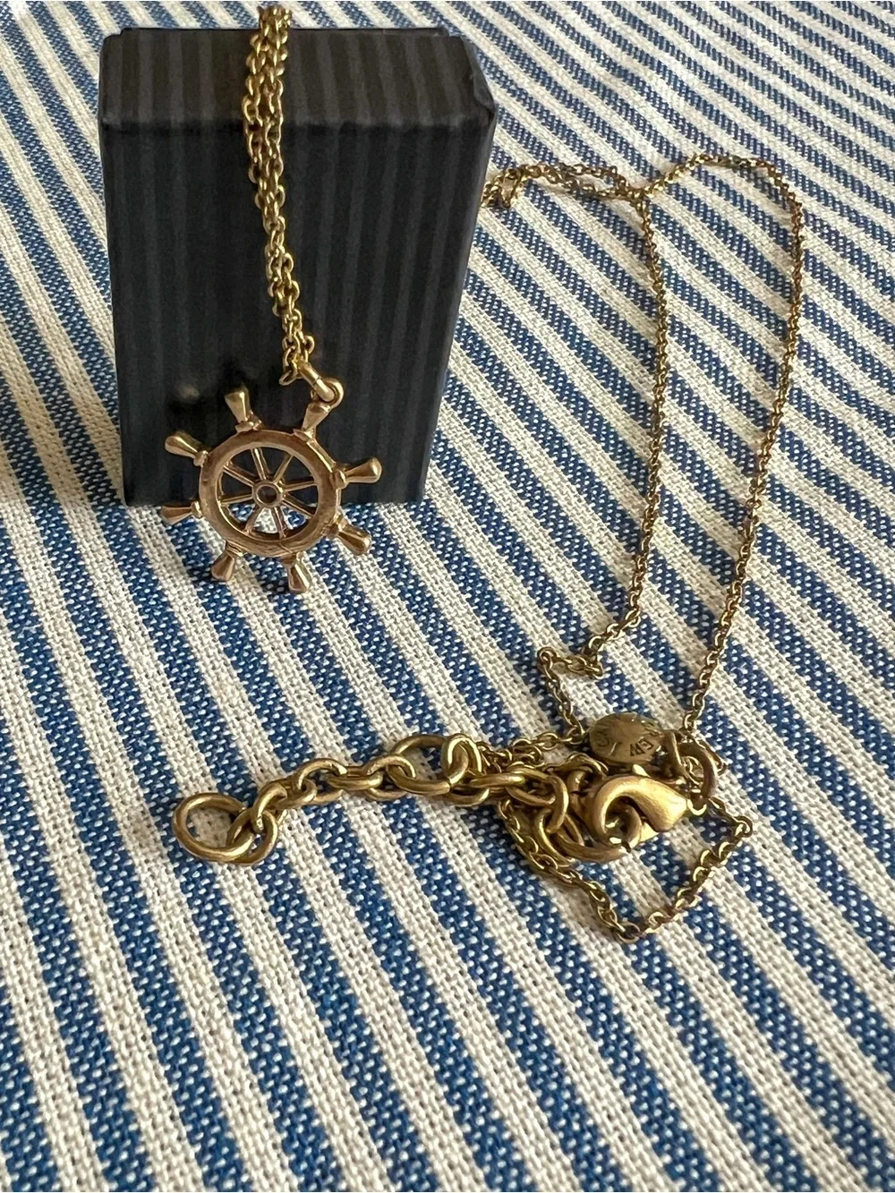 J.Crew Ship's Wheel Pendant Necklace